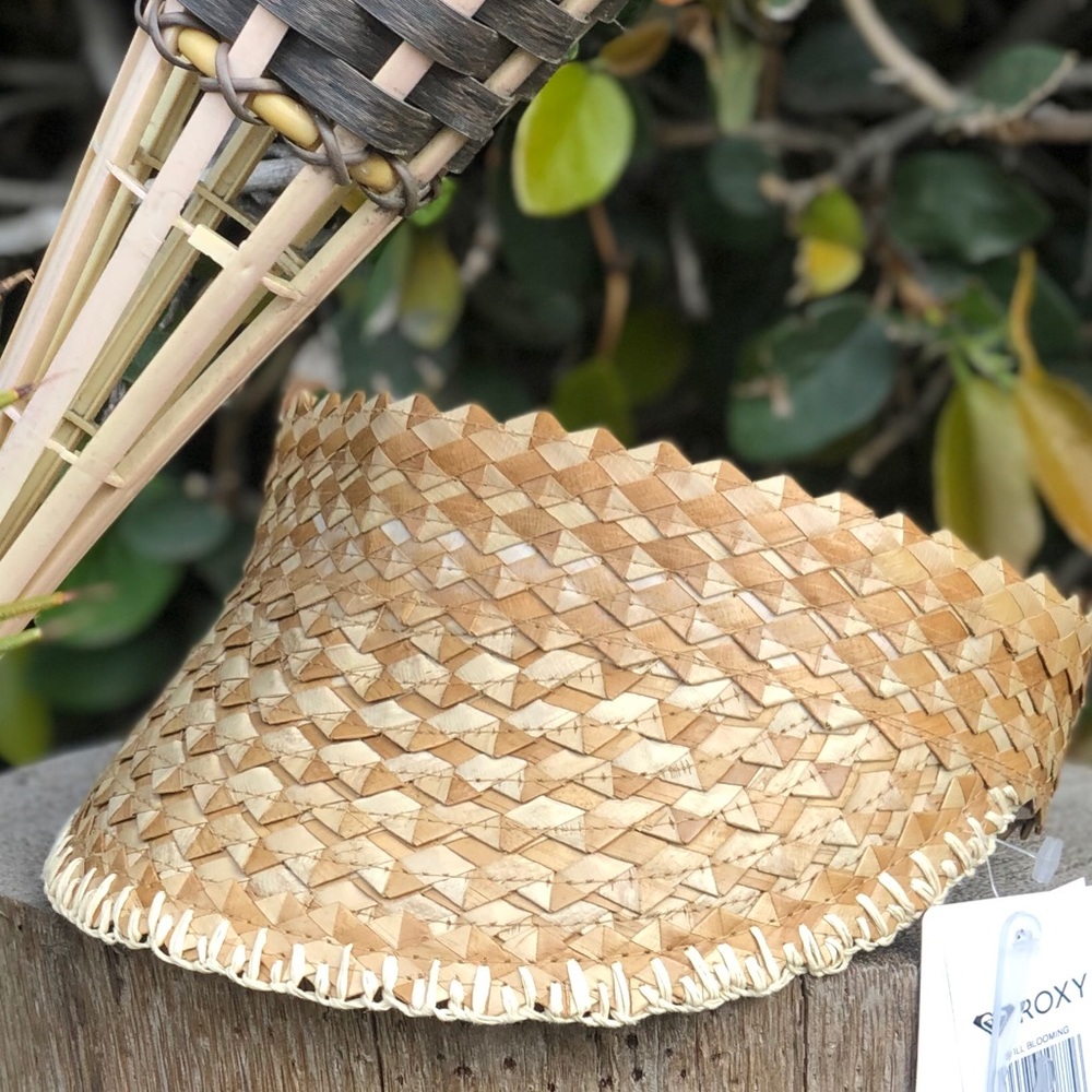 Straw Roxy Woven Straw Sun Visor